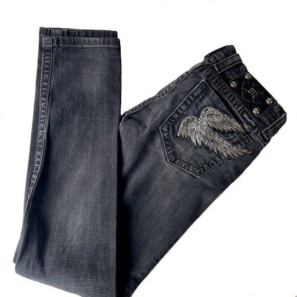 Miss Me Embellished Black Skinny Jeans - Picture 6 of 11